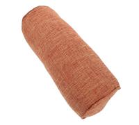 Veemoon Cotton Linen Cylindrical Neck Roll Pillow Cover, Small round Pillowcase 40x15x15cm, Breathable Orange Cushion Cover for Home, Sofa, and Cervical Support