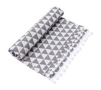 Veemoon Cotton Linen Microwave Oven Cover 30X90Cm Universal Dustproof Protective Cover for Toaster Oven Grey Triangle Pattern Suitable for Kitchen Appliances