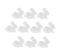 Veemoon Craft Bunny Balls Kit - 10pcs 6.5cm High-Density Polystyrene Easy to Paint DIY Modelling Boys and Projects Party Decoration White Miniature Ornaments
