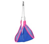 Veemoon Creative Blue Triangle Mesh Lizard Sleeping Hammock Made of Comfortable Mesh Cloth and Metal, Secure Spot for Small Pets to Rest and Sleep, Decoration in Your House