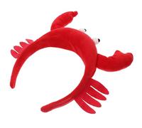 Veemoon Creative Crab Animals Shaped Headband for Kids, Adorable Red Fabric and Plastic Hair Accessory, Lightweight Costume Play and Photo Props for Parties and Festivals