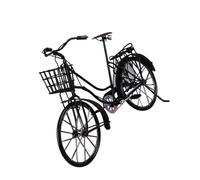 Veemoon Creative Retro Bike Model Iron Craft Desktop Ornament for Home Decoration and Birthday, Black Vintage Bicycle Decor with Exquisite Handicraft, Desktop Display and Photo Prop