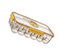 Veemoon Creative Simple Egg Holder Eggs Case Reusable 18-Compartment PET Tray for Neat Storage and Fresh Keeping for Fridge