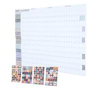 Veemoon Creative Wall Hanging Paper Calendar Annual Schedule Planner with Color Yearly Wall Planner for Home Office School Use Space Saving and Practical Design
