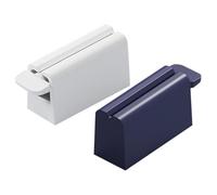 Veemoon Creative Wall-Mounted Toothpaste Squeezer No Drilling Practical Dispenser with Anti-Slip Pad Bathroom Organizer for Toothpaste Creams Gels Blue