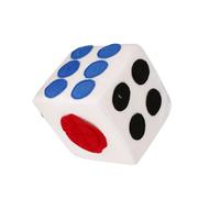 Veemoon Creative White Plush Dog Dice Sniffing Function and Invisible Zipper, Soft Foam Material for Interactive Training and Home Play, Funny Cuddly for Dogs and Pets