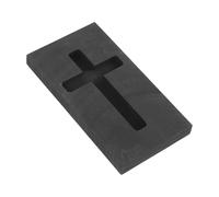 Veemoon Cross Graphite Mold for Precious Metal Casting High-Temperature Resistant Gold and Silver Melting Ingot Mold for Jewelry Making and Aluminum Smelting