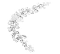 Veemoon Crystal Bridal Hair Vine with Rhinestone Leaf Design Lightweight Sparkly Wedding Headband for Brides Elegant Floral Hairpiece for Special Events and Prom Comfortable Bridal Hair