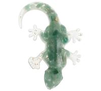 Veemoon Crystal Gecko Resin Statue for Bedroom Bookshelves, Green Decor