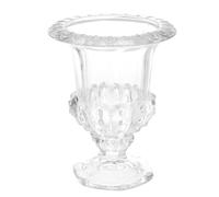Veemoon Crystal Glass Fruit Cake Plate Small High Footed Dessert Stand Creative Fruit Serving Tray Candy Dish for Home Dining