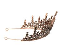 Veemoon Crystal Vintage Baroque Crown Tiara Retro Hair Accessory for Weddings Birthdays and Cosplay Elegant for Women and Unique Chic Design with Gorgeous Brightness