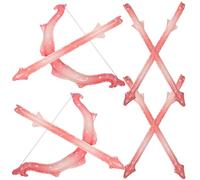 Veemoon Cupid Arrow Balloon Set, Macaron Pink Inflatable Party Prop with 2 Bows and 6 Arrows, Valentine’S Day Decoration for Stage Performances and Romantic Celebrations