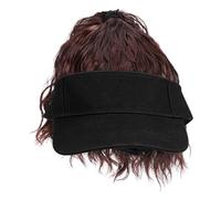 Veemoon Curly Ponytail Baseball Cap Wig for Women High Synthetic Hairpiece with Visor Lightweight Breathable Hat for Daily Wear and Parties Secure Fit Design in Dark Brown