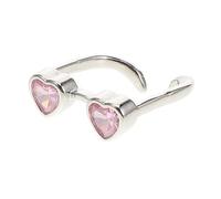 Veemoon Cute Adjustable Heart Eyeglasses Rings for Couples Unique Stackable Finger Jewelry with Open Design Stylish and Playful Addition to Your Collection