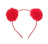Veemoon Cute Cat Ear Pom Pom Headband for Carnival Parties Cosplay Hair Decoration Lightweight and Comfortable Design for Festivals and Celebrations