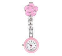 Veemoon Cute Floral Fob Watch Clip Retractable Pocket Watch for and Healthcare Professionals Accurate Movement Arabic Numerals