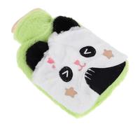 Veemoon Cute Panda Shape Hot Water Bottle with Plush PVC Cover and Hand Insertion Design for Hand and Feet Warmer, for Home Use and Winter Comfort