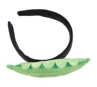 Veemoon Cute Peas Headband for Women Elastic Skincare Hairband Adorable Cartoon Plush Design for Face Washing Live Streaming Christmas Party Accessories Lightweight Portable Hair
