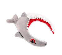 Veemoon Cute Plush Shark Spa Headband for Face Washing and Makeup Soft Animal Hair Band for Adults Comfortable Beauty Hair Accessory for Home Travel School Use
