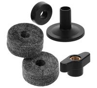 Veemoon Cymbal Stand Parts Drum Hardware Accessories Set with Plastic Sleeves Felt Pads and Metal Split Hand Twist Lightweight Shock Absorption for Drum and Cymbal Mounting Protection