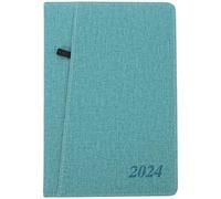 Veemoon Daily Planner Notebook Portable Management Agenda for Students and Office Staffs Blue-green Cover Schedule Notepad for To-do Lists and Project Notes