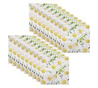Veemoon Daisy Floral Paper Napkins Easy to Carry and Comfortable to Use Disposable Paper Napkins 20pcs Charming Floral Design for Weddings and Tea Parties for Elegant Party Decorations