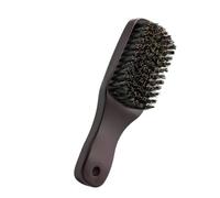 Veemoon Dark Brown Handheld Beard Brush with Handle Portable Male Grooming Tool for Facial Hair Styling and Care Salon Quality Personal Care Supply for Travel and Daily Use