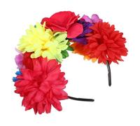 Veemoon Dark Headband for Day Dead Mexican Flower Crown for Halloween Spooky Headwear for Women and Girls Costume Party