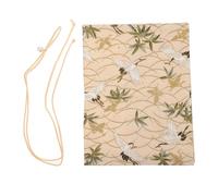 Veemoon Decorative A5 Book Protective Cover Crane Pattern Adjustable Cloth Sleeve for Diaries and Notebooks, for Daily Reading and Study