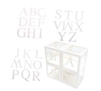 Veemoon Decorative Balloon Boxes with Letters DIY Party Backdrop for Birthday Portable Transparent Boxes for Bridal Shower Gender Reveal and Celebration Decorations