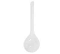 Veemoon Deep Soup Spoon Porcelain Ladle Comfortable Grip 10.6 Inch White Ceramic for Hotel Banquets and Serving Wontons