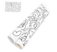 Veemoon Dinosaur Drawing Paper Roll with Preoutlined Designs Safe Coloring for Creative Play and Party Tablecloth Easy DIY Art for Boys