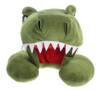 Veemoon Dinosaur Neck Pillow, Hooded Neck Pillow Soft Travel for Adults Airplane Sleeping Travel and Camping Animals Cosplay Hat Halloween Party Accessory
