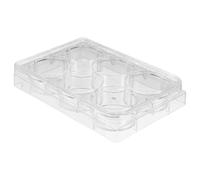 Veemoon Disposable 6-well Cell Culture Plate with Lid for Laboratory Use, Tissue Culture Tray Microplate for Serum Dilution and Bacterial Growth in Scientific Research