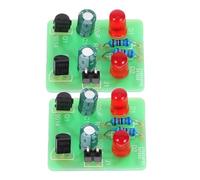 Veemoon DIY Electronics Crafting Board Soldering Practice Kit 2 Sets for Beginners with Flashing LED Lights PC Material for Scientific Experiments and Personal Hobbies