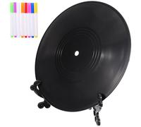 Veemoon DIY Fake Vinyl Record Decoration Graffiti Style Wall Art with Smooth Surface Lightweight Plastic Material for Party Decorations and Vintage Table Decor