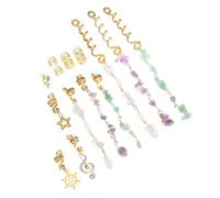 Veemoon DIY Metal Dreadlock Spring Charm Hair Rings for Braids Bold Large Pendant Hair Accessories for Women for Weddings Parties and Daily Wear