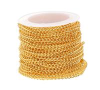 Veemoon DIY Oval Electroplated Iron Chain Yards Durable Jewelry Making Necklace Bracelet Craft Supply for Pendant Lanyard and Fashion Accessories
