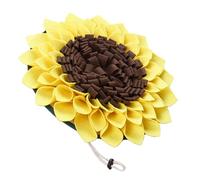 Veemoon Dog Slow Feed Mat for Puppies Pet Snuffle Mat Sunflower Design Safe Felt Material Dog Boredom Breaker Pet Supply for Foraging Training