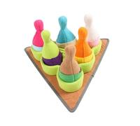 Veemoon Dog Squeaky Bowling Mat Puppy Train Plaything Anti-skid Back Polyester Slow Feed Mat Assorted Colour Stress Relief Gift for Pet Owners Pet Training Use