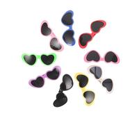 Veemoon Dog Sunglasses Comfortable Plastic Pet Glasses 9pcs Heart Shaped with Secure Fit, Fashionable Novelty Eyewear for Small Dogs and Kittens for Costume Wear and Social Media Posts