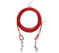 Veemoon Double Dog Leash with Steel Chain and Reflective Long Rope, 5mm X 5m Sturdy Training Leash with Padded Handle to Protect Hands from Rope Burn, for Outdoor Dog Walking and Pulling