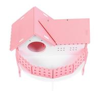 Veemoon Double Hamster Villa Small Pet Hideout Play House with Platform and Balcony Fun Playground for Hamsters and Small Animals Breathable Indoor Cottage