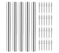 Veemoon Double-Headed Skirting Board Nails 100Pcs Single Thread Seamless Invisible Baseboard Nails with 5 Sleeve Tools for Trim Installation and Acoustic Panel Fixing