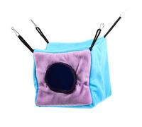 Veemoon Double-Layer Small Animal Hanging Hammock Cage Cotton Nest, Hidden Cube Hamster Bed for Dwarf Hamster, Sugar Glider, Guinea Pig, and Small Pet Bedding