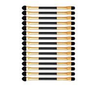 Veemoon Double-sided Eyeshadow Brushes Set Portable Eye Shadow Applicators Easy to Grip Makeup Accessory 15pcs with Pe Plastic and Fiber Materials for Precise Blending for Women