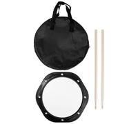 Veemoon Drum Pad Practice Cushion Soft Rubber Base and Metronome for Drum Set Training, Includes Drumsticks Pouch, Suitable for Rhythm and Basic Skills Practice
