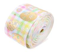 Veemoon Easter DIY Ribbon Easter Decorative Ribbon Bright Color Polyester Beautiful Design Decorative Add Festive Atmosphere Wrapping