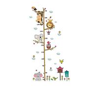 Veemoon Educational Boys and Girls Wall Chart Decal Animal Height Measurement Stickers for Baby Room Decor