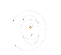 Veemoon Educational Solar System Mobile Hanging Decoration, Large Atom and Planet Model for Room, Science Enthusiast Space Decor for Playroom and Bedroom